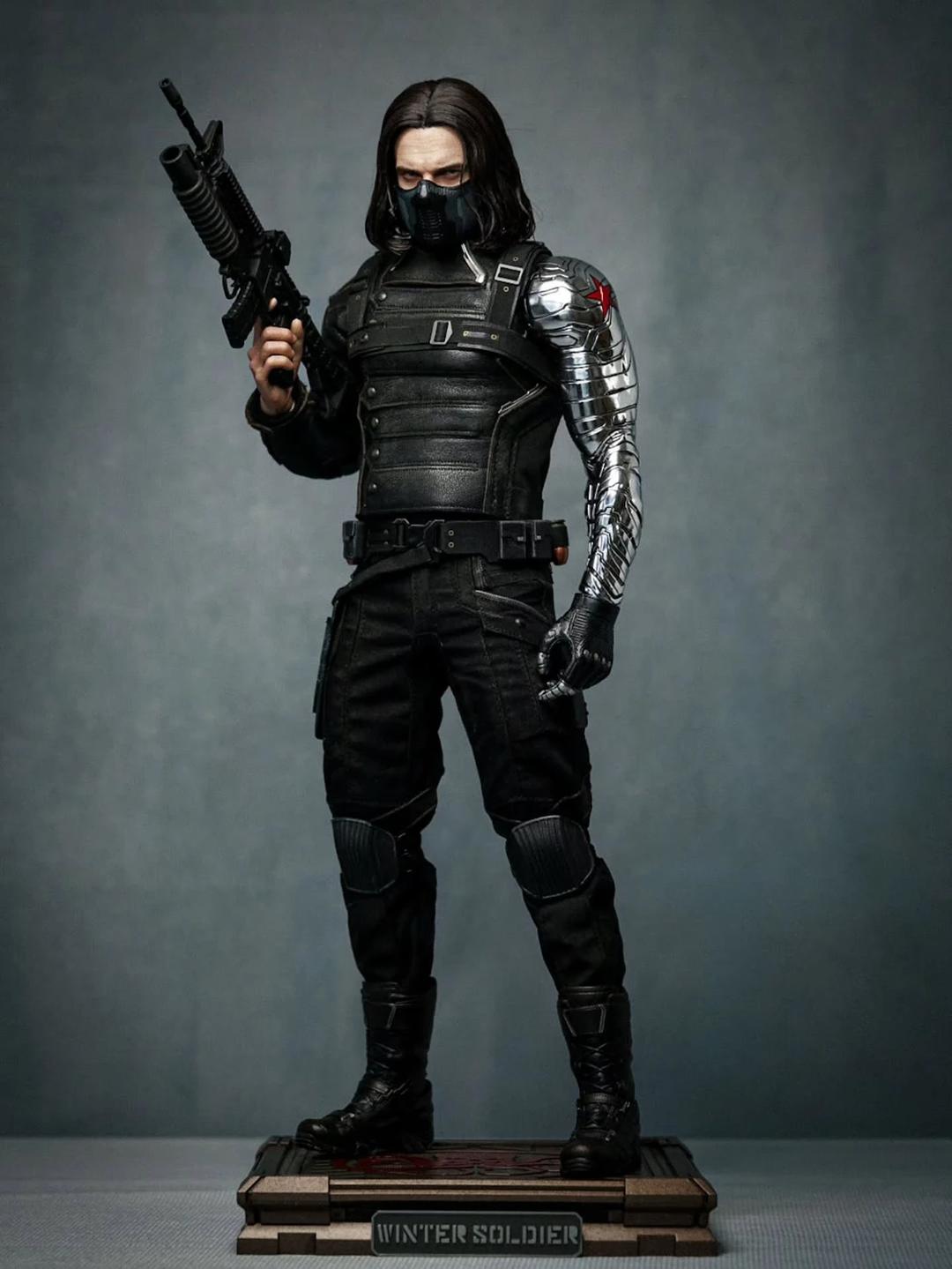 Winter Soldier figurine with a metal arm