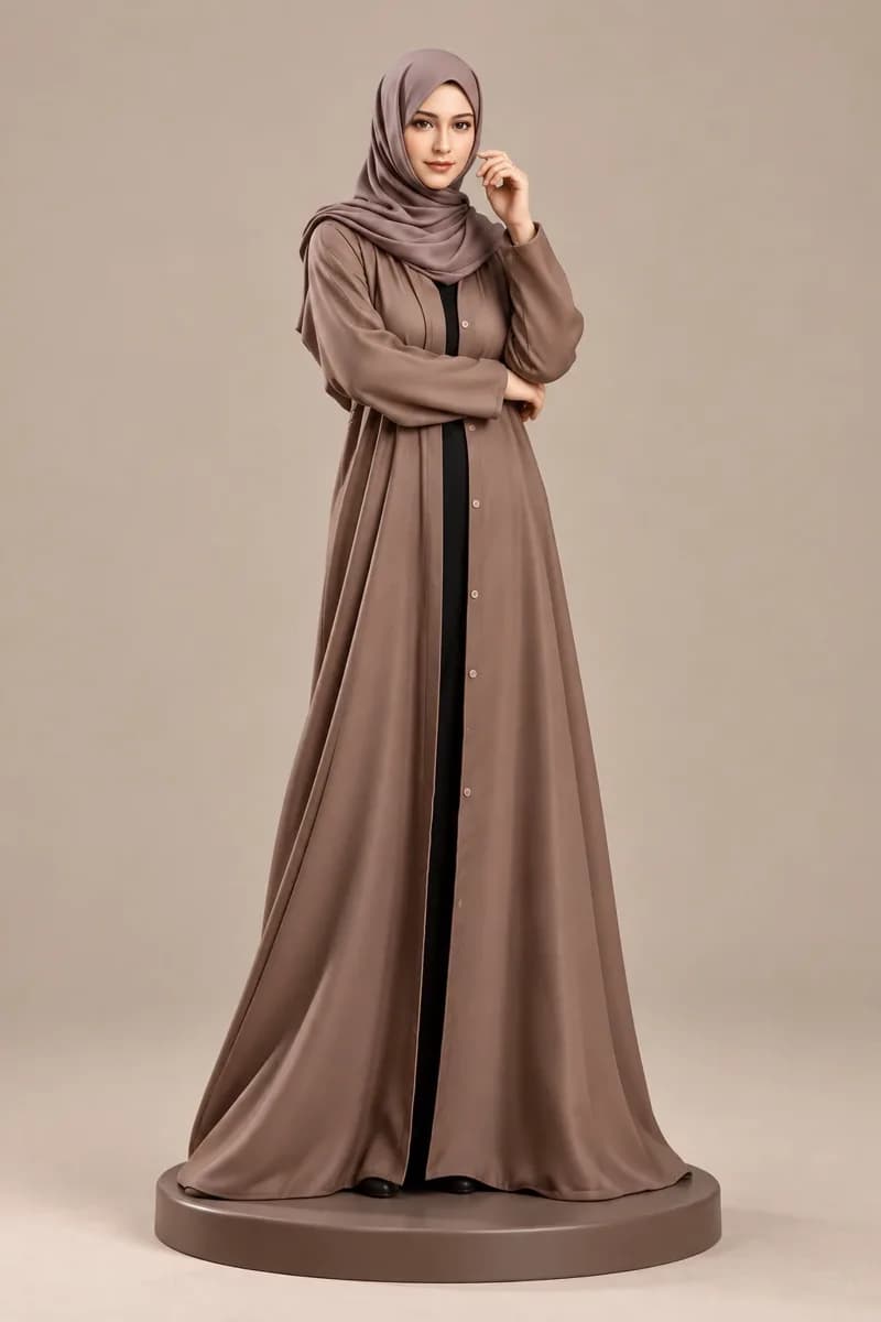 Figurine design preview of a woman in a hijab and abaya
